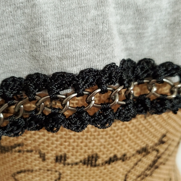 Emma & Sam•NWT•gray w/black trim•chain detail• - Picture 3 of 16